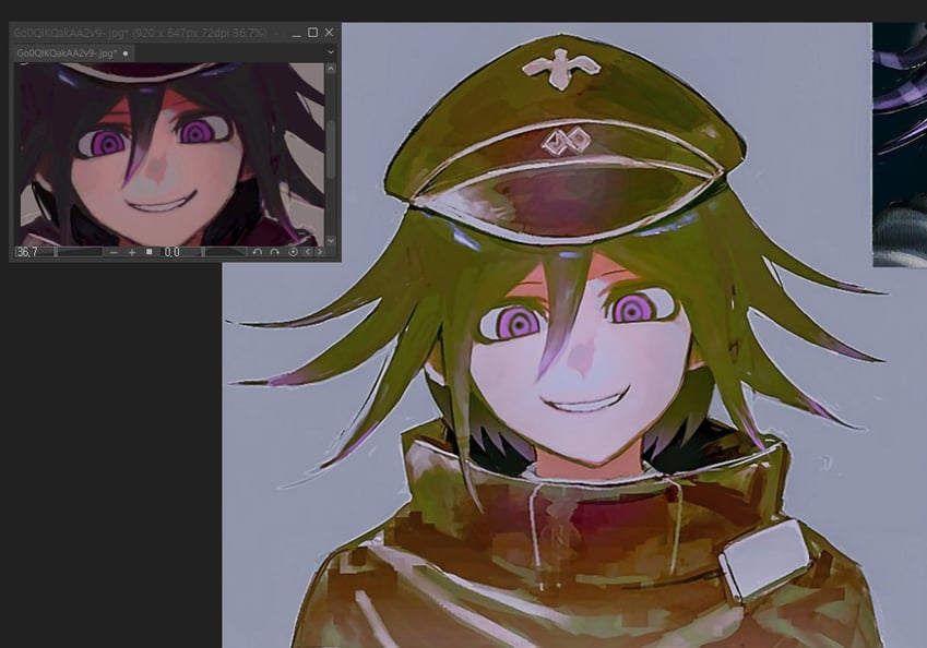 oma kokichi (danganronpa and 1 more) drawn by habz
