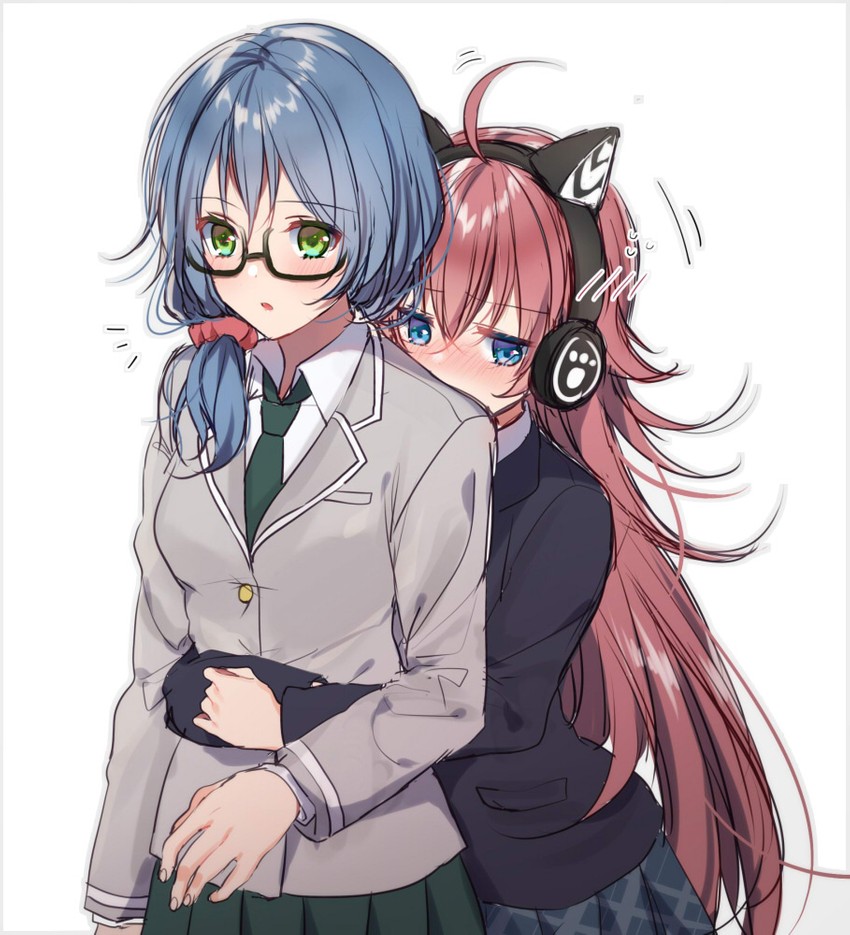 tamade chiyu and asahi rokka (bang dream!) drawn by mizukikushou