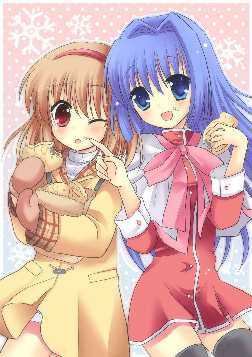 tsukimiya ayu and minase nayuki (kanon) drawn by hoshimame_mana