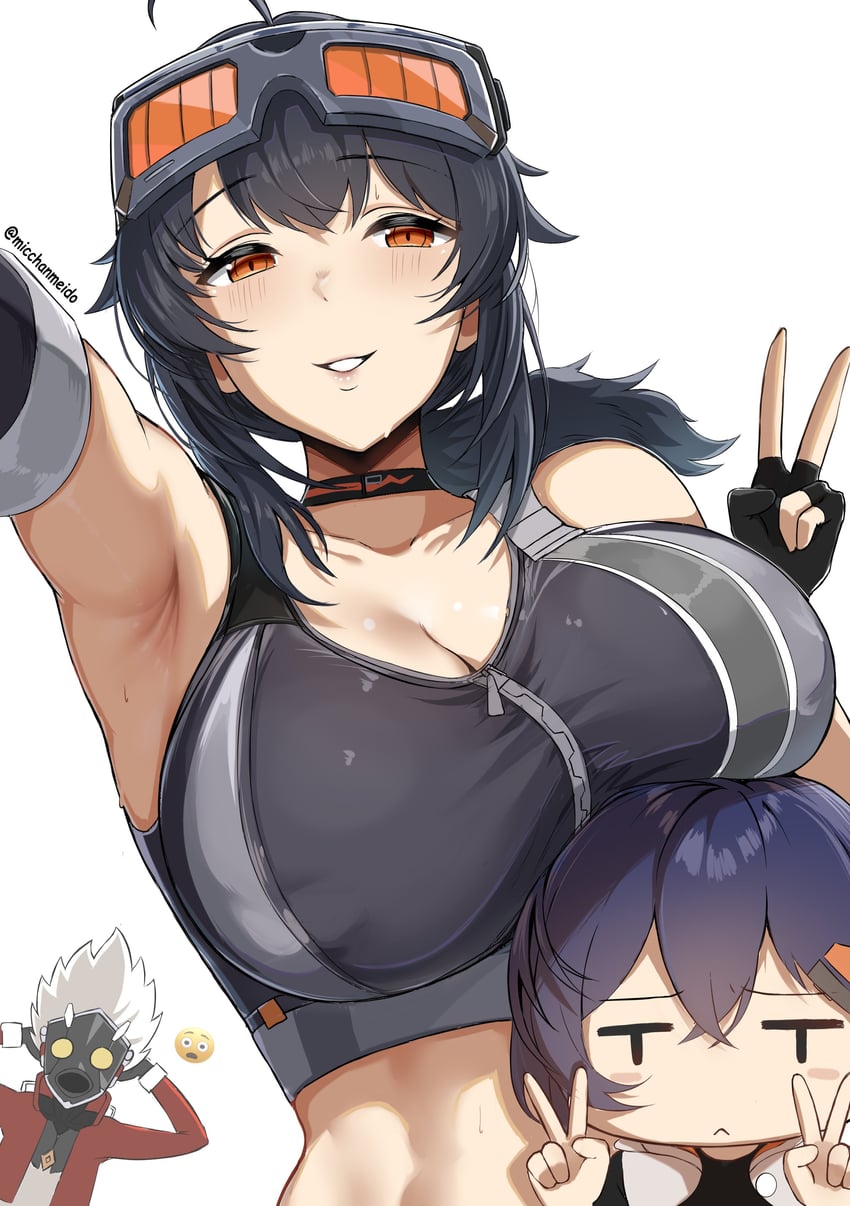 belle, grace howard, and billy kid (zenless zone zero) drawn by micchan_(micchanmeido)