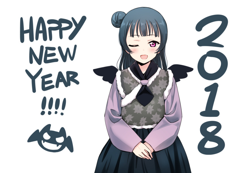 tsushima yoshiko (love live! and 1 more) drawn by deadnooodles