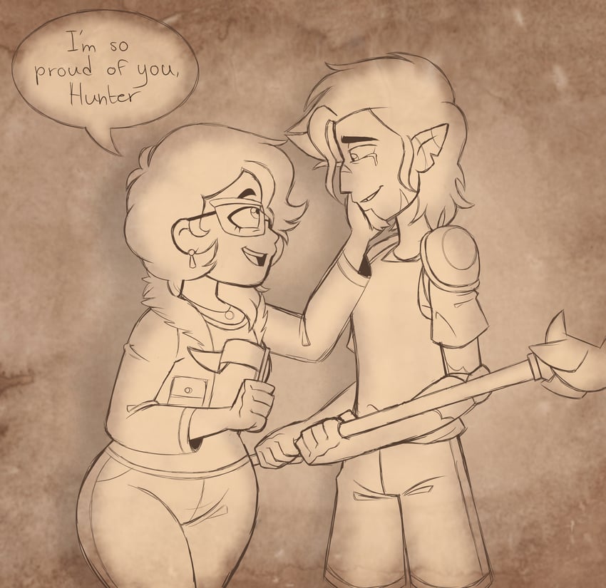 hunter and camila noceda (the owl house) drawn by tonyneely