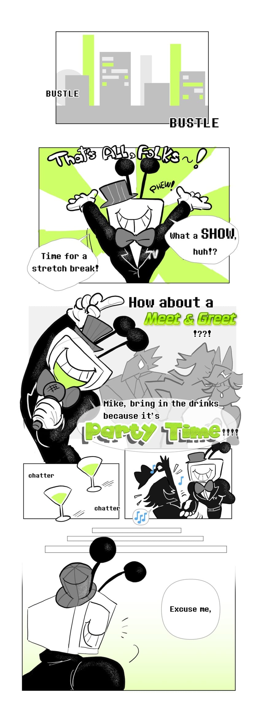 ant tenna, tasque manager, shadowguy, and swatchling (deltarune) drawn by spmtnlove