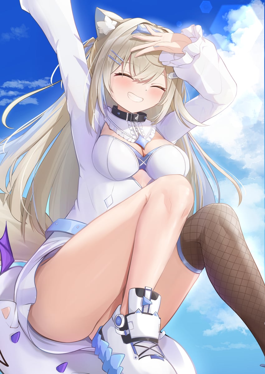 fuwawa abyssgard and perroccino (hololive and 1 more) drawn by akuame_(ring3922)