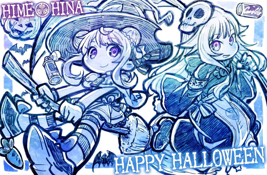 tanaka hime and suzuki hina (coca-cola and 1 more) drawn by sakino_shingetsu