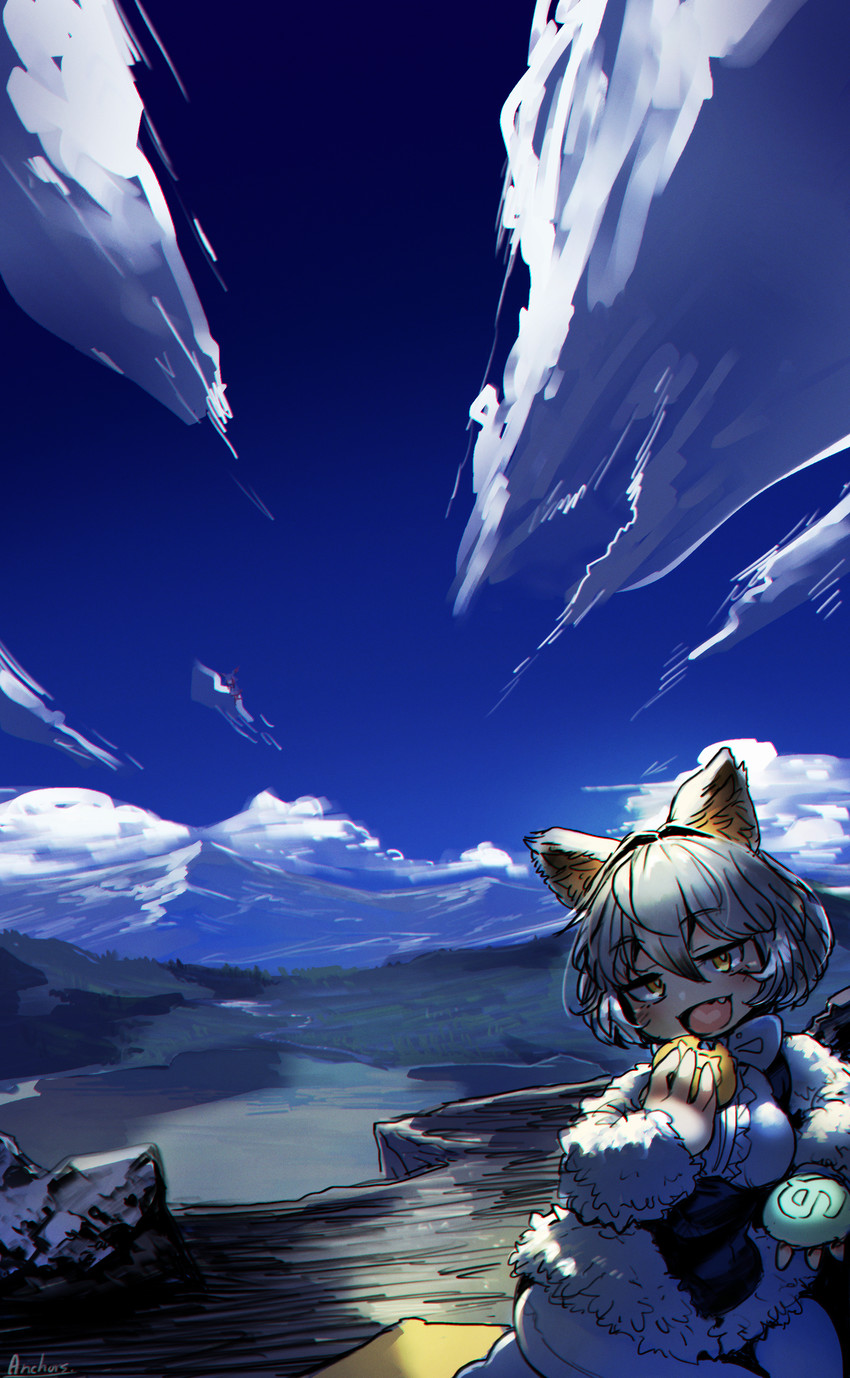 japanese crested ibis and southern tamandua (kemono friends) drawn by anchors_(mono_eye_os)
