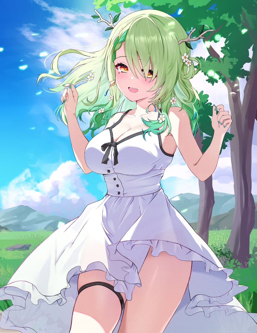 ceres fauna (hololive and 1 more) drawn by ar-khey