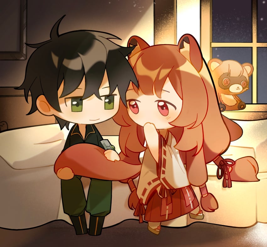 raphtalia, iwatani naofumi, and raph-chan (tate no yuusha no nariagari) drawn by dice657523