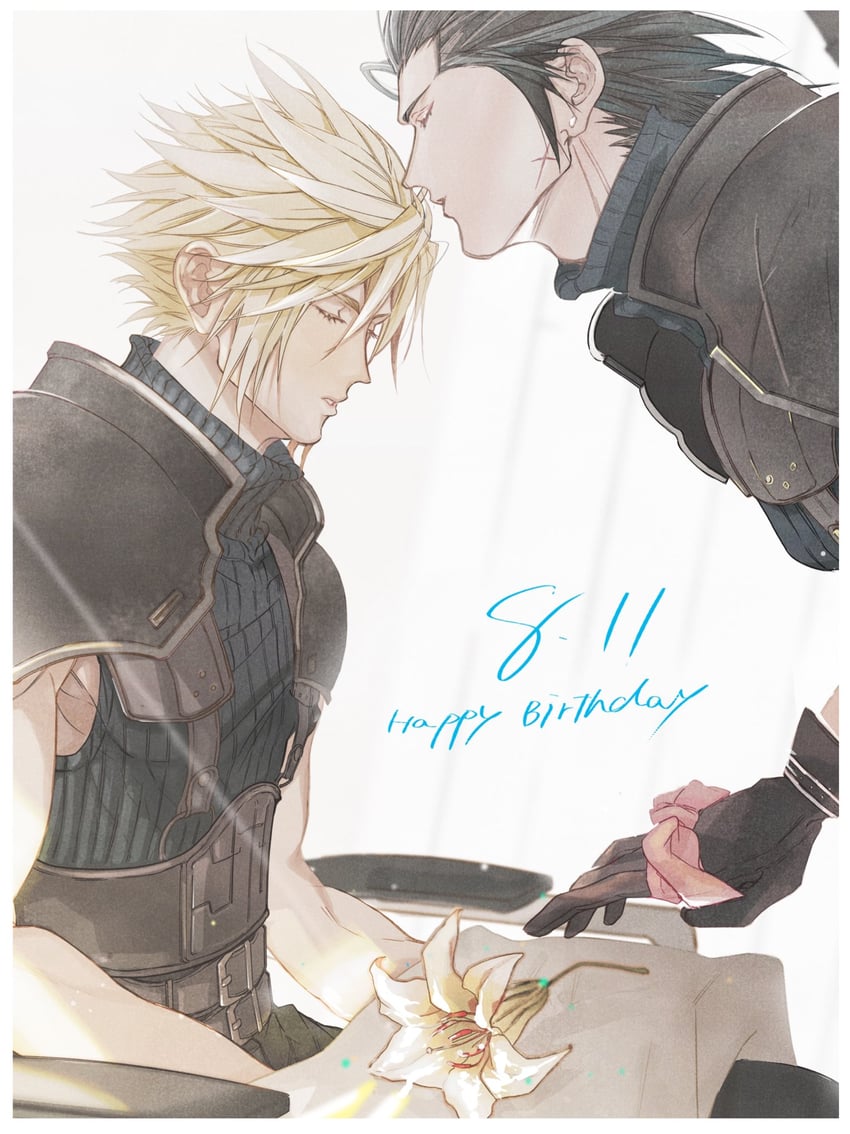 cloud strife and zack fair (final fantasy and 3 more) drawn by 2b_fff
