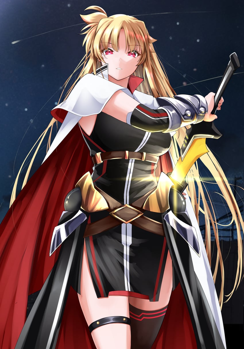 fate testarossa and bardiche (lyrical nanoha and 1 more) drawn by sougetsu_izuki