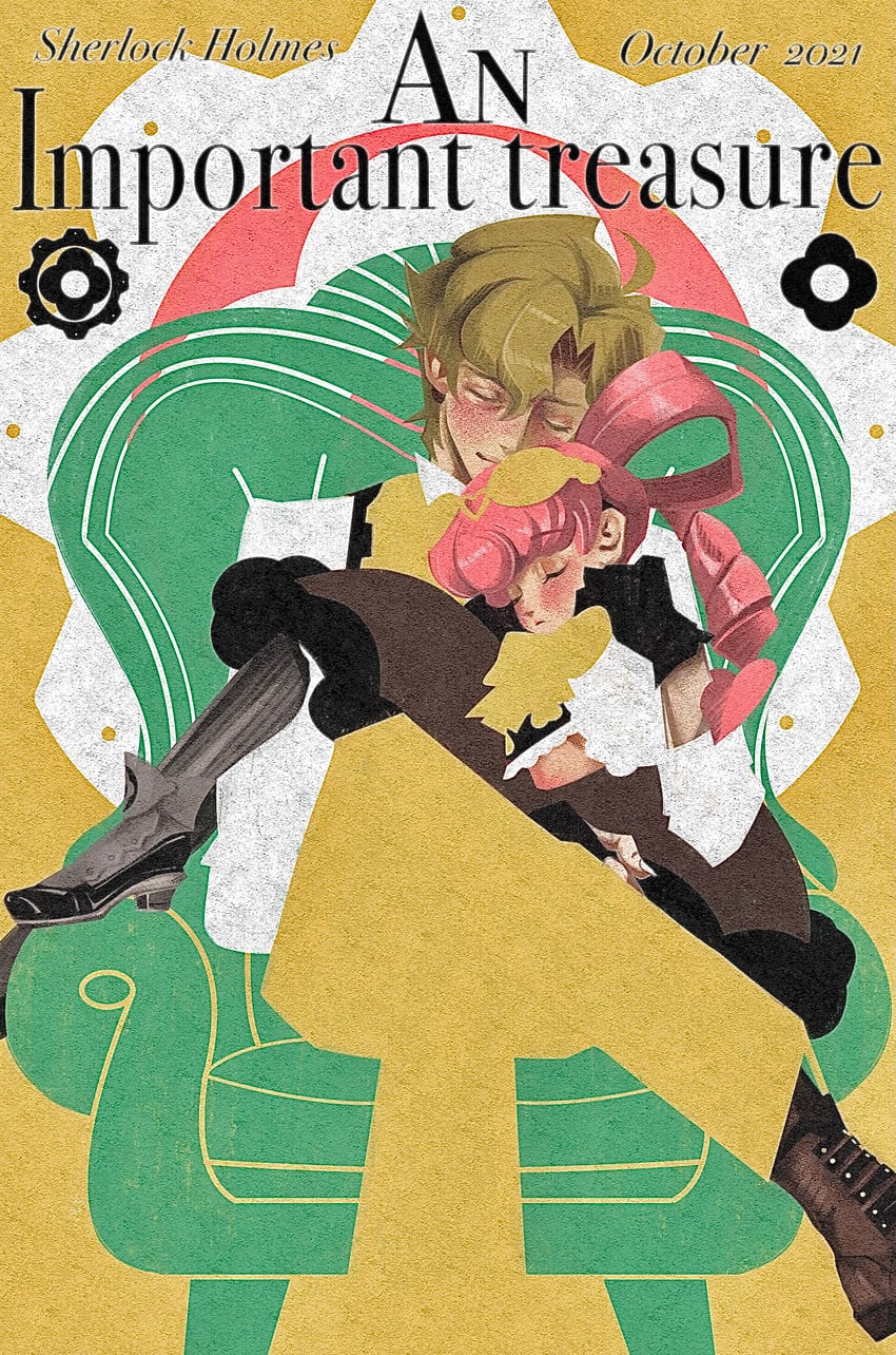 herlock sholmes and iris wilson (ace attorney and 1 more) drawn by shino_bunnys