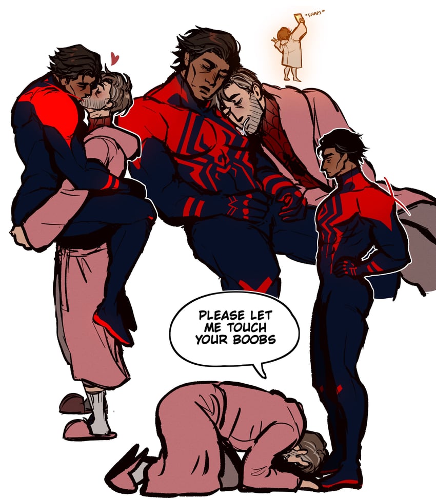 miguel o'hara and peter b parker (marvel and 3 more) drawn by nakariiale