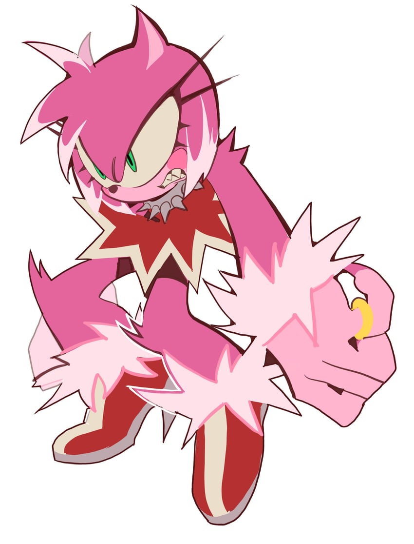 amy rose (sonic and 1 more) drawn by kosherea
