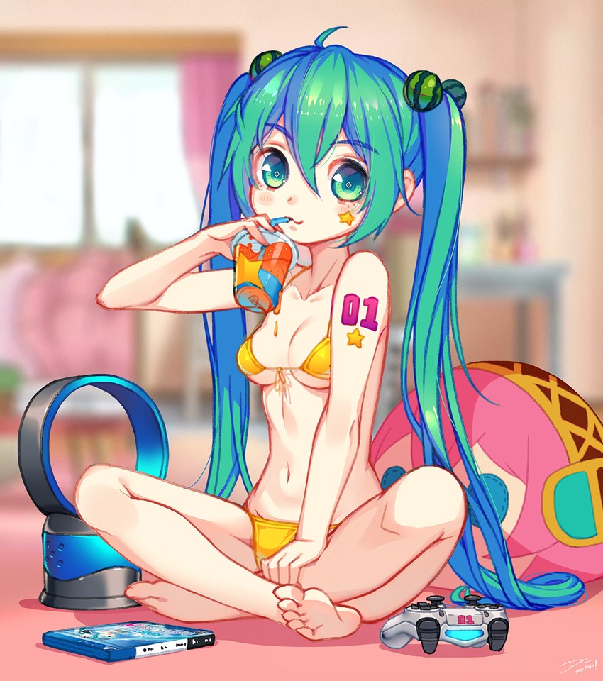 hatsune miku and megurine luka (vocaloid) drawn by dc_(doughertyevans)