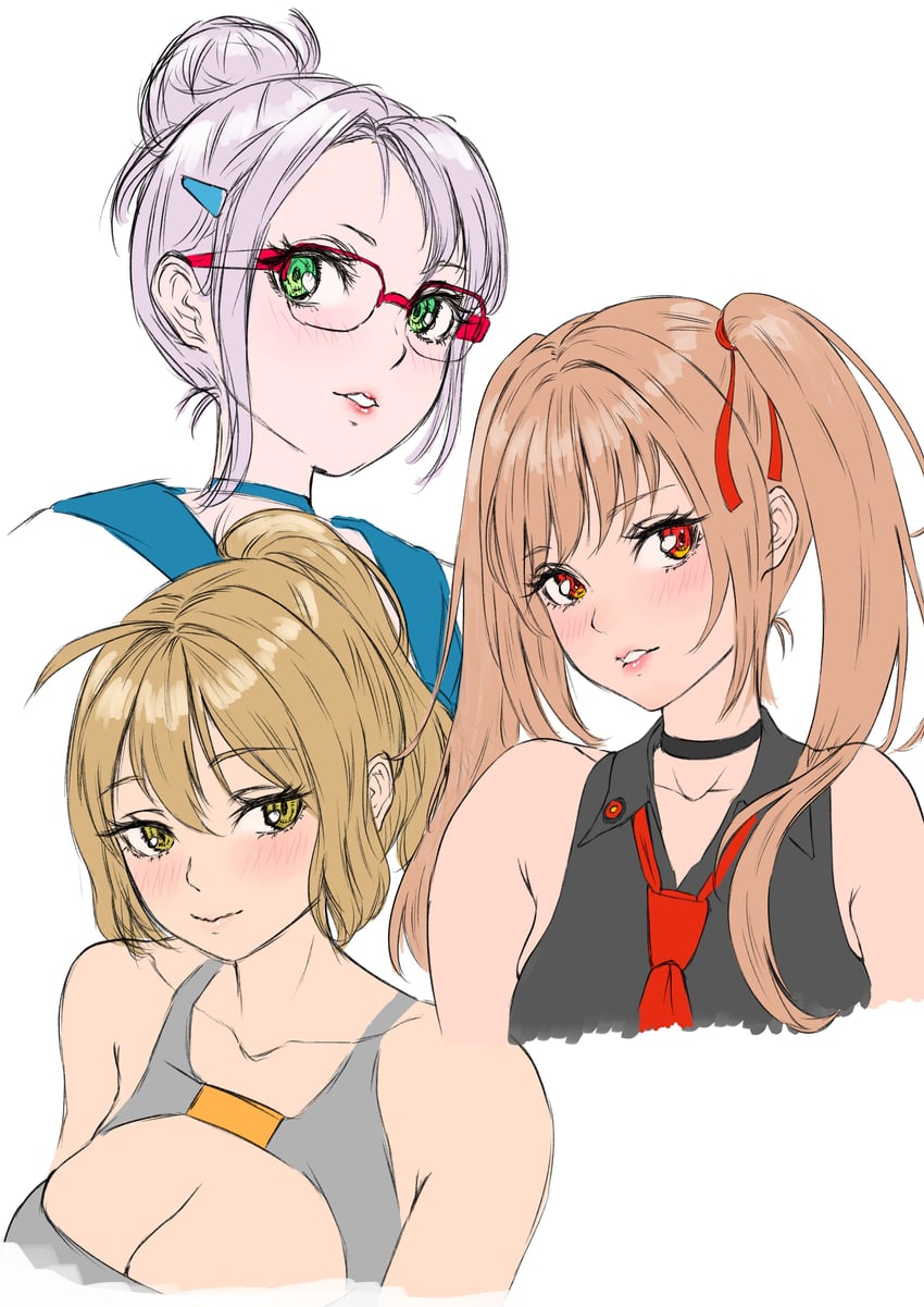 anis, rapi, and neon (goddess of victory: nikke) drawn by ramuneogura