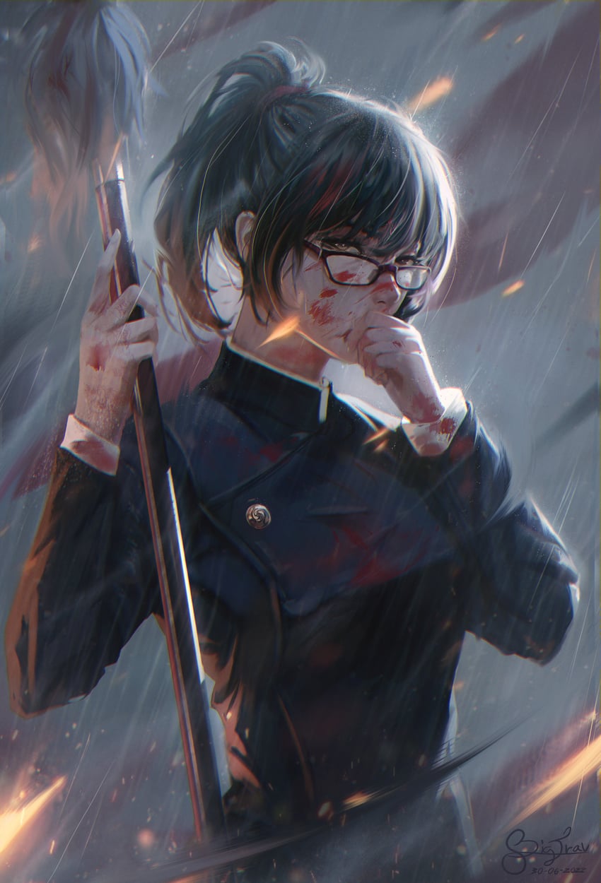 zen'in maki (jujutsu kaisen) drawn by bigtravart