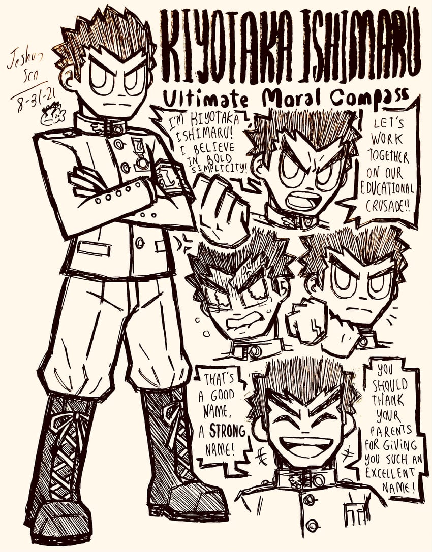 ishimaru kiyotaka (danganronpa and 1 more) drawn by josh-s26
