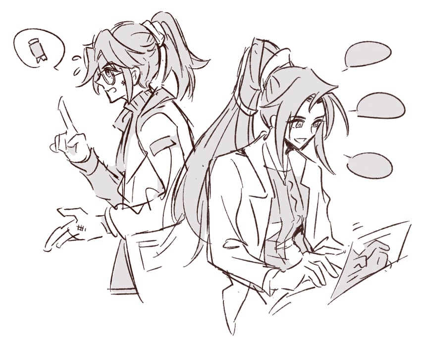 lucrecia crescent and shera (final fantasy and 2 more) drawn by batphone1939