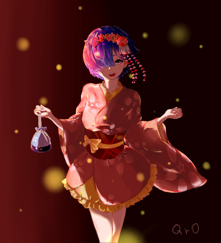 rem (re:zero kara hajimeru isekai seikatsu) drawn by qr0