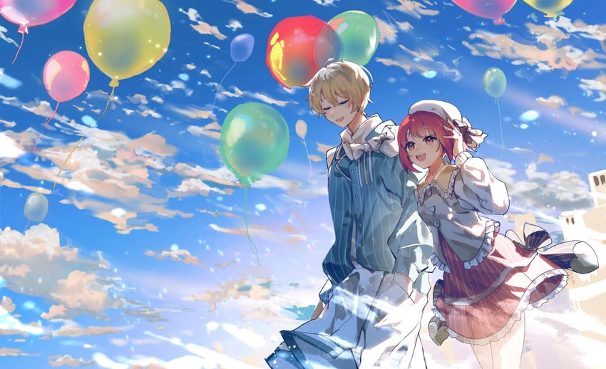 arima kana and hoshino aquamarine (oshi no ko) drawn by akirarec