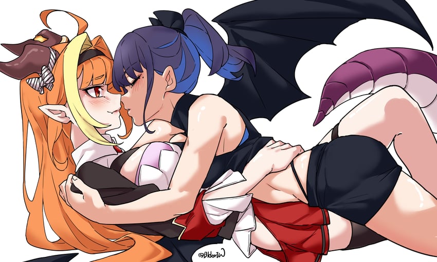 kiryu coco and kson (hololive and 1 more) drawn by bidortw