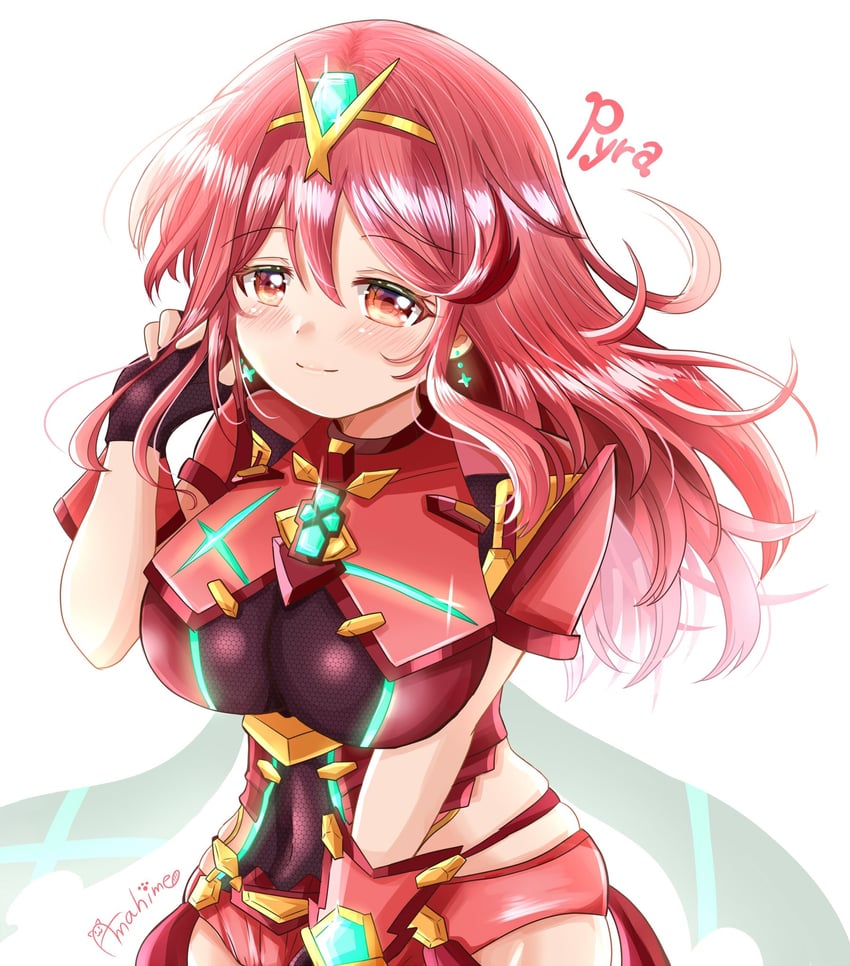 pyra (xenoblade chronicles and 1 more) drawn by amahime_kaichou