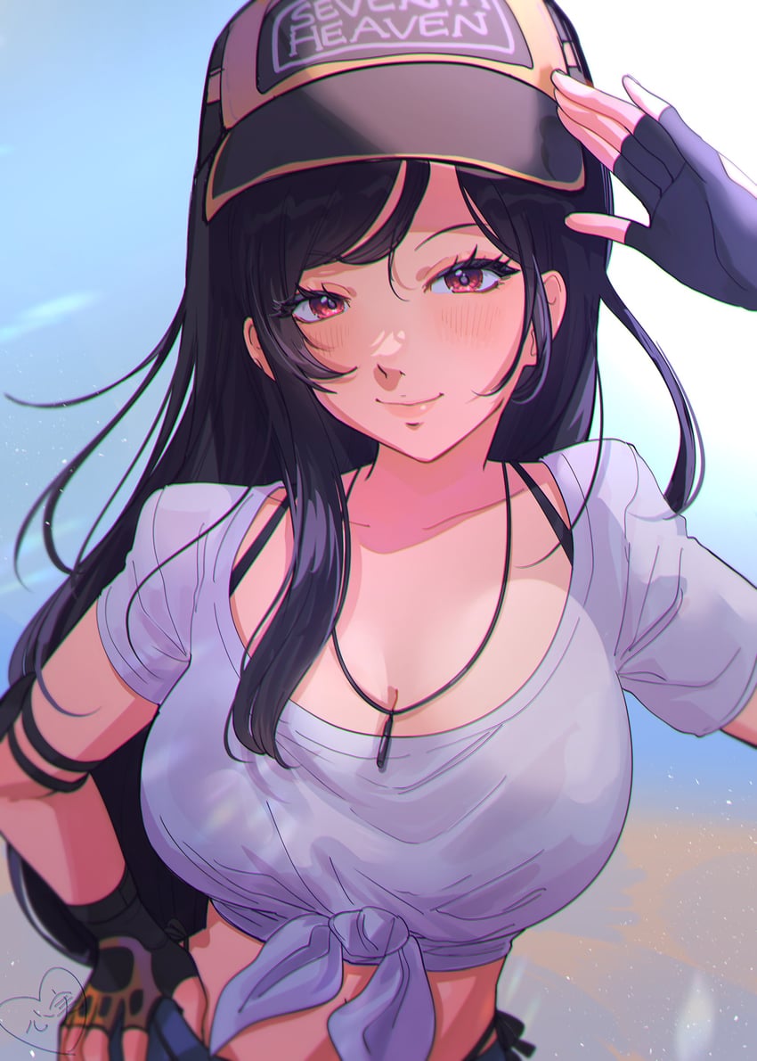 tifa lockhart (final fantasy and 3 more) drawn by kokomi_(aniesuakkaman)
