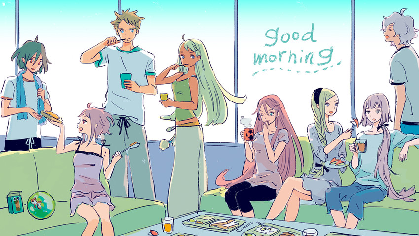 aida rayhunton, raraiya monday, bellri zenam, noredo nug, and klim nick (gundam and 1 more)
