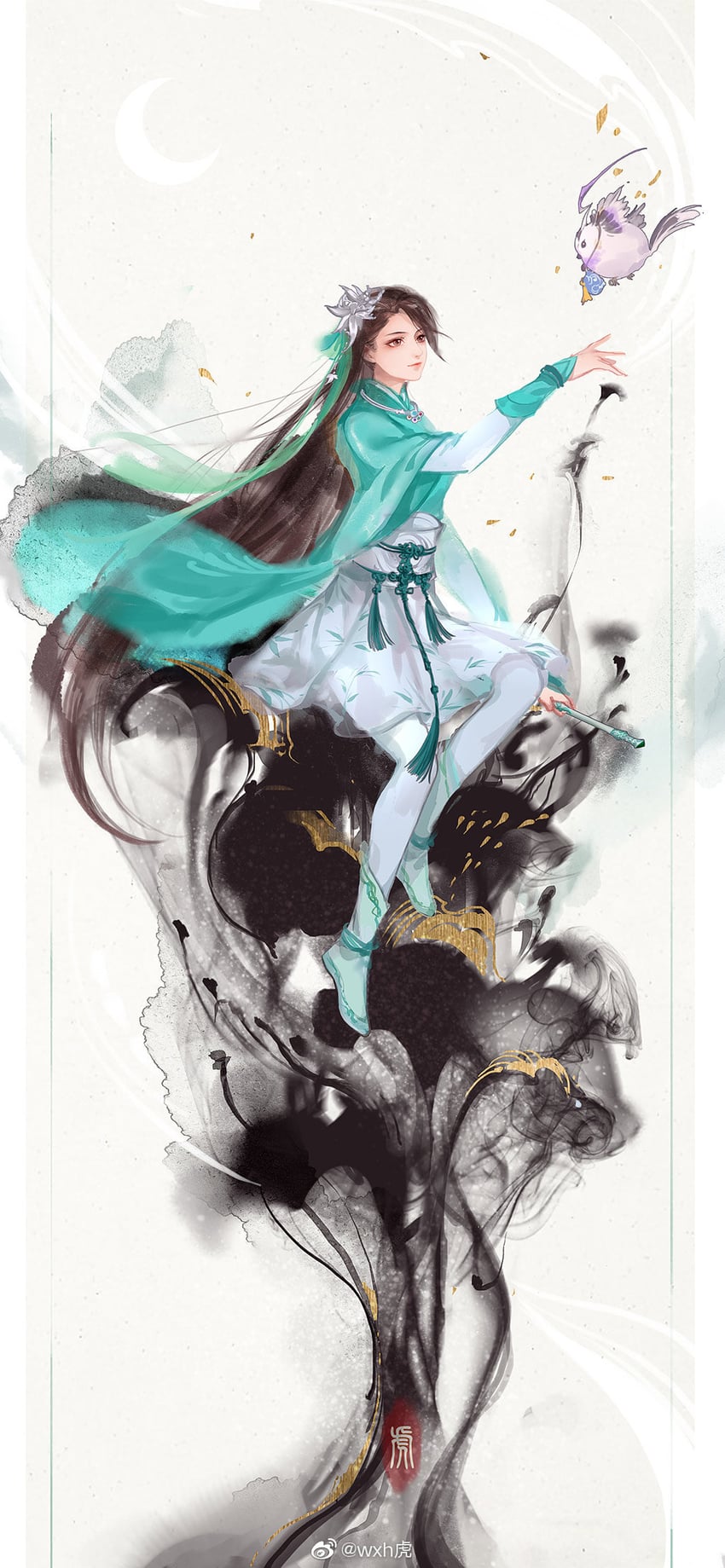 yue qingshu (xianjian qixia zhuan and 1 more) drawn by wxh_hu