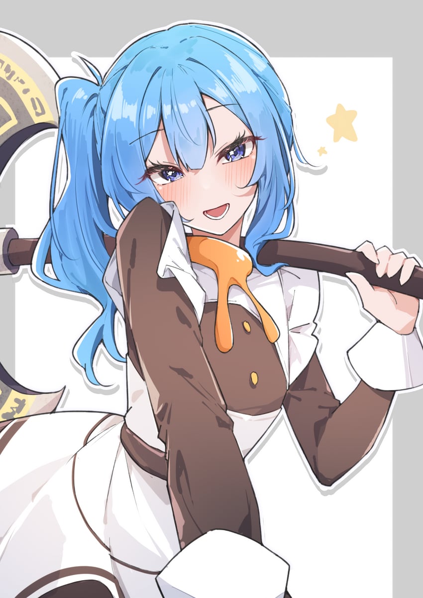hoshimachi suisei (hololive and 1 more) drawn by airenif