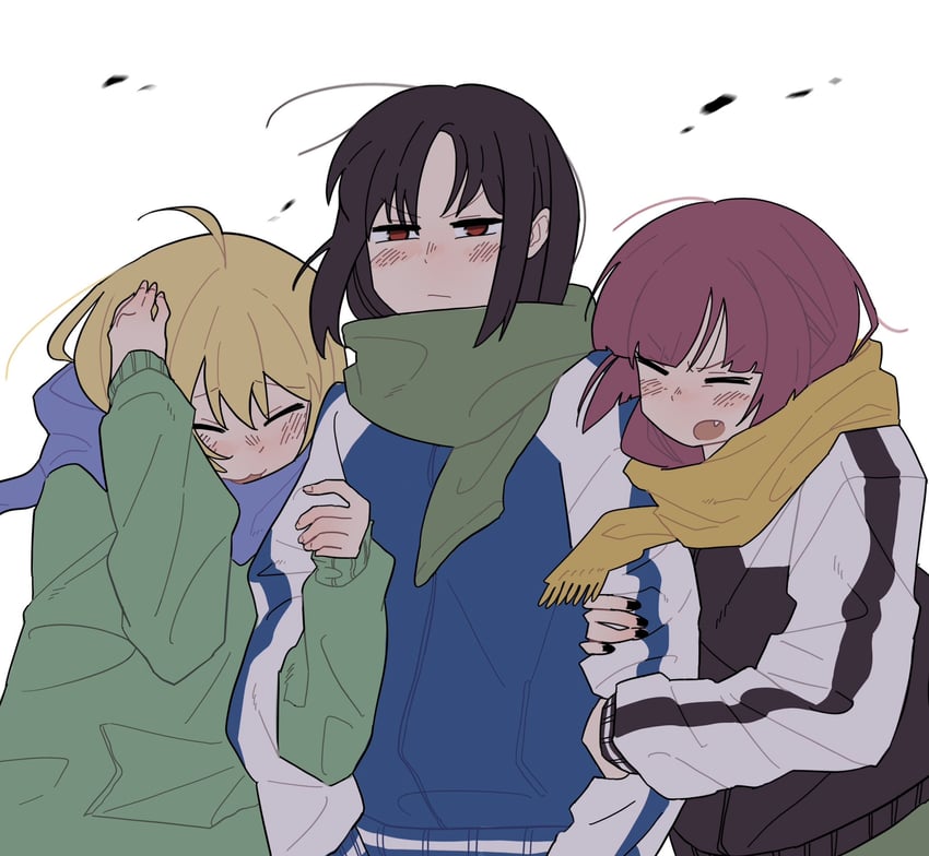 hiroi kikuri, iwashita shima, and shimizu eliza (bocchi the rock!) drawn by schu_1112
