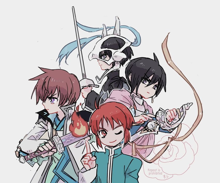 asbel lhant, leon magnus, judas, and mao (tales of and 4 more) drawn by suuu178