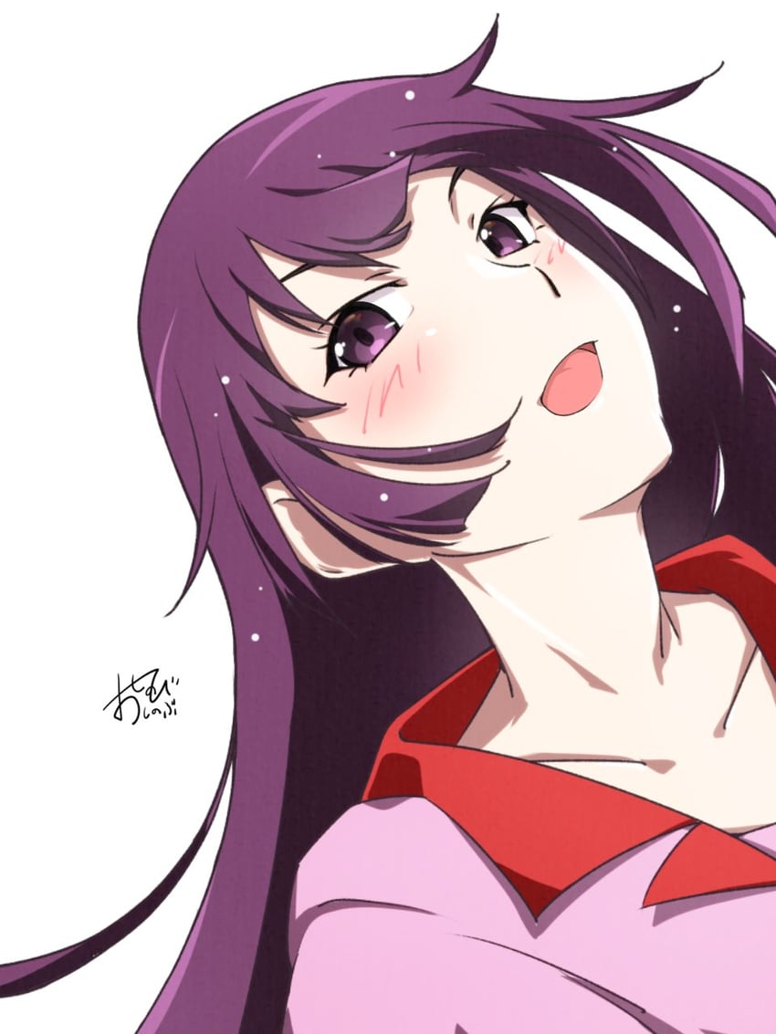 senjougahara hitagi (monogatari and 1 more) drawn by oshinobi_shinobu