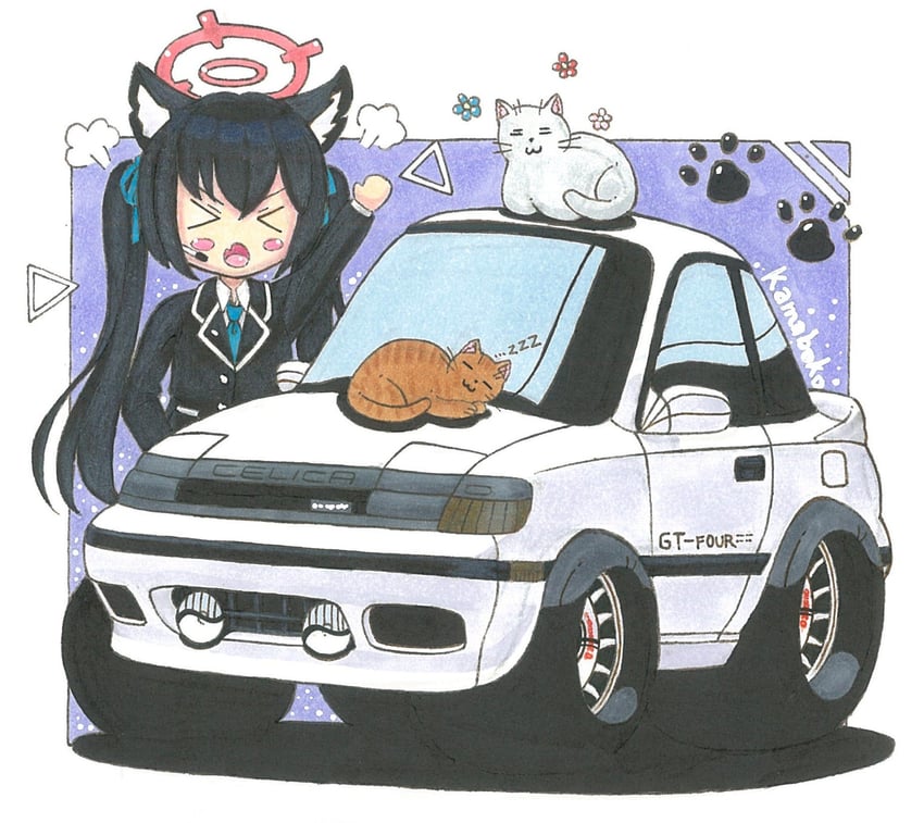 serika (blue archive and 1 more) drawn by kamaboko50r