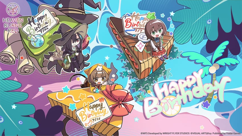 asakura karen, aoi erika, and tenne miko (heaven burns red and 1 more)