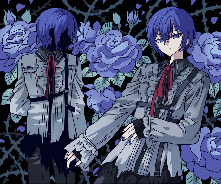 kaito and 25-ji kaito (vocaloid and 1 more) drawn by meremero
