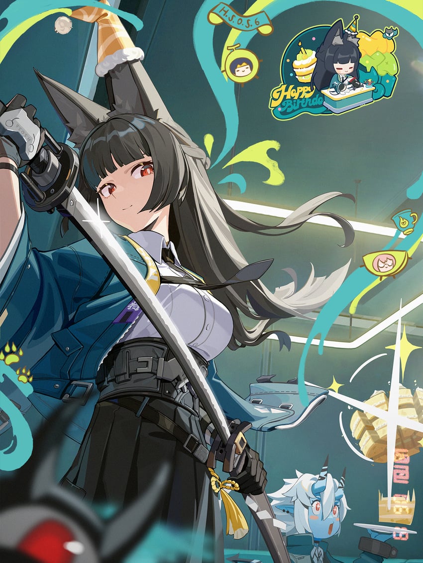 hoshimi miyabi, tsukishiro yanagi, soukaku, asaba harumasa, and tailless (zenless zone zero)