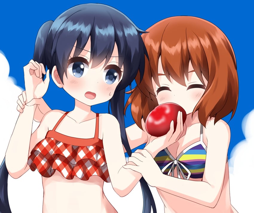 komichi aya and inokuma youko (kin-iro mosaic) drawn by ruu_(tksymkw)