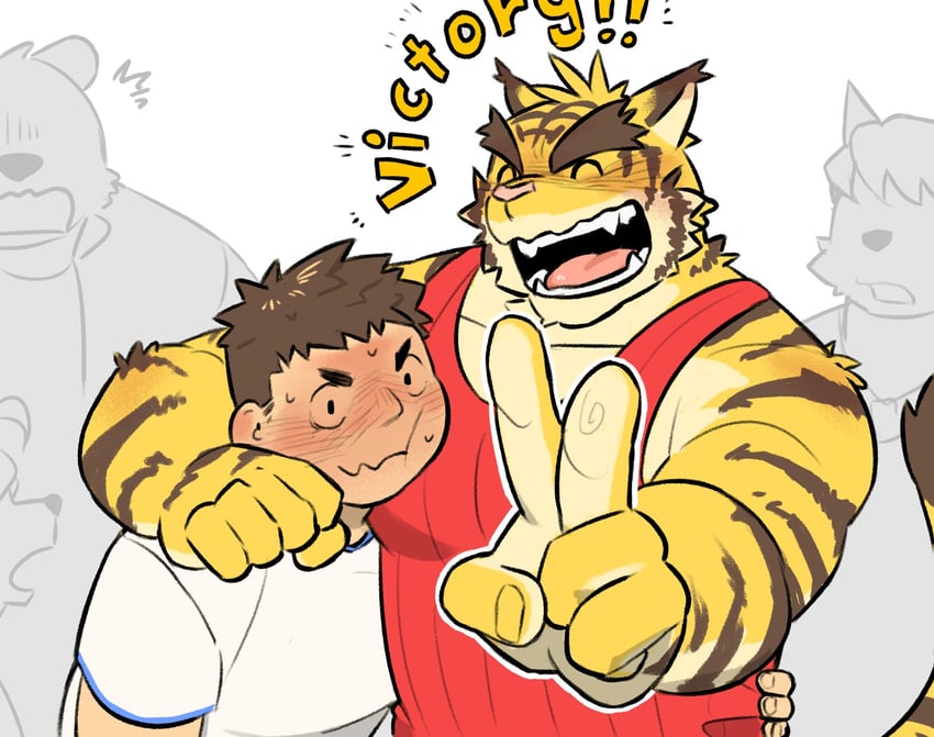 kouya aotsuki, torahiko oshima, juuichi mikazuki, and shun kodori (morenatsu) drawn by peula_(pteragon)