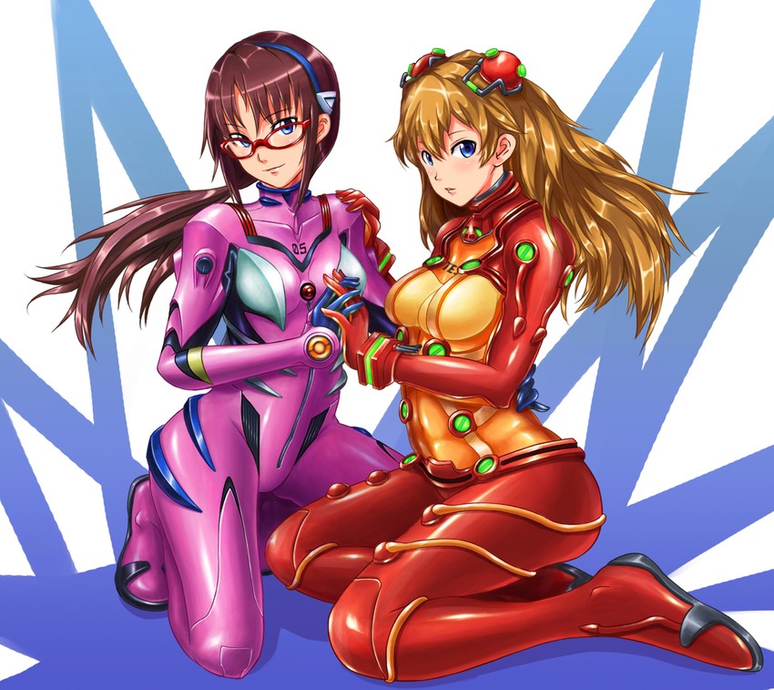 souryuu asuka langley and makinami mari illustrious (neon genesis evangelion and 2 more) drawn by goemon23