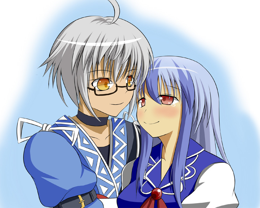 kamishirasawa keine and morichika rinnosuke (touhou) drawn by masoppo
