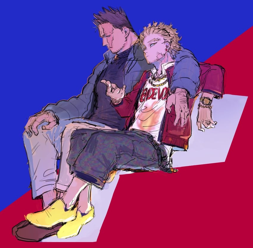 endeavor and hawks (boku no hero academia) drawn by relentlessibs
