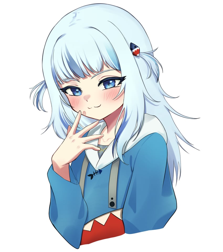 gawr gura (hololive and 1 more) drawn by ira_(caterinodoodle)