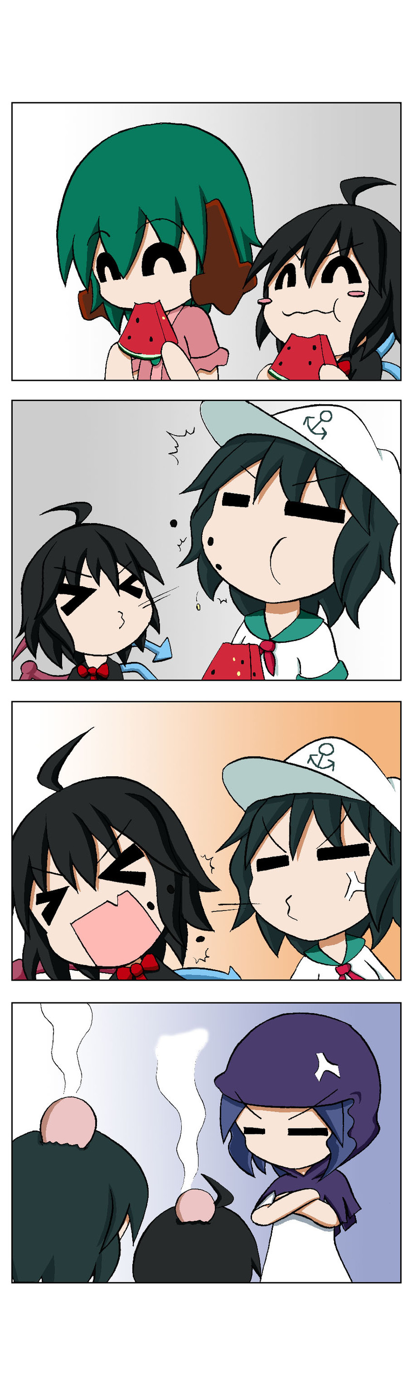 houjuu nue, murasa minamitsu, kumoi ichirin, and kasodani kyouko (touhou) drawn by rakugaki-biyori