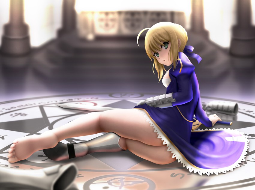 artoria pendragon and saber (fate and 1 more) drawn by siraha