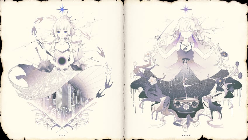 kafu and sekai (kamitsubaki studio and 1 more) drawn by bouno_satoshi