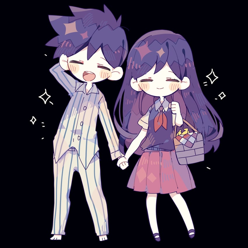 mari and hero (omori) drawn by nikorashi-ka