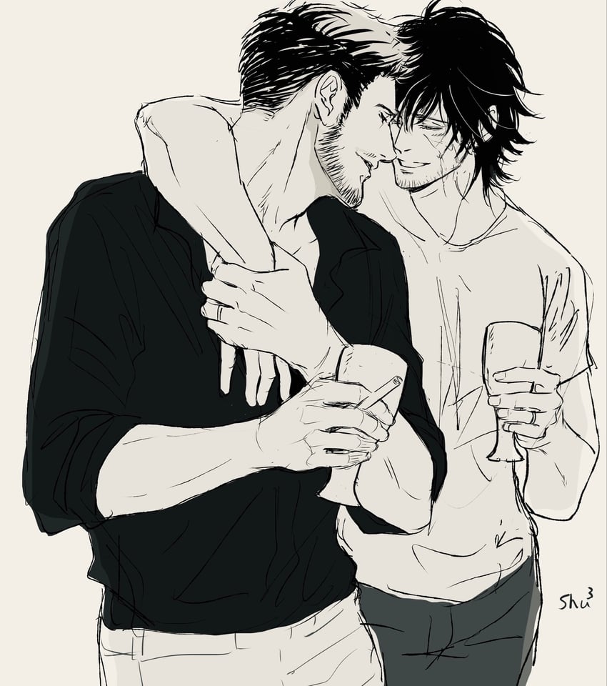 clive rosfield and cidolfus telamon (final fantasy and 1 more) drawn by sakurai_shushushu