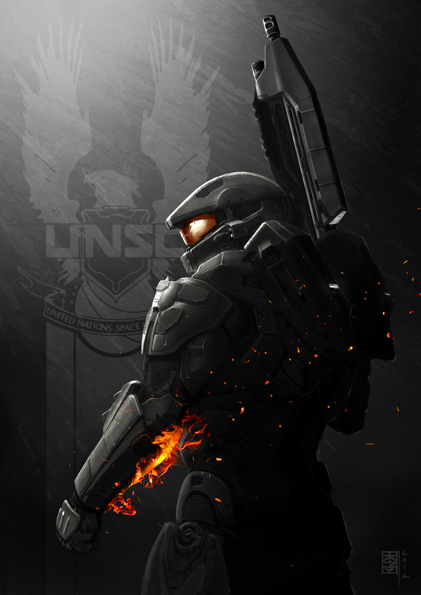 master chief (halo and 3 more) drawn by mar-c!