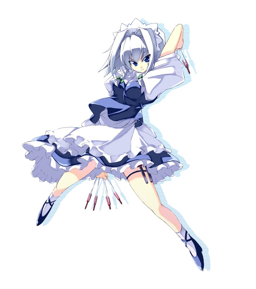 izayoi sakuya (touhou) drawn by touya_(the-moon)